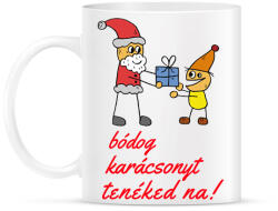 printfashion bódog karácsonyt tenéked na - Bögre - Fehér (10031061)