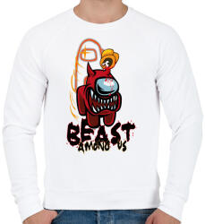 printfashion Among us beast among us 2 - Férfi pulóver - Fehér (4154097)