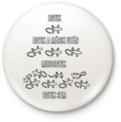printfashion gyíkok - Kitűző, hűtőmágnes - Fehér (3395338)