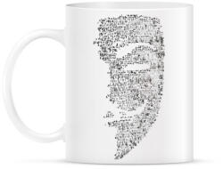 printfashion Anonymus (Fekete) - Bögre - Fehér (789520)