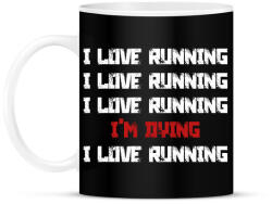 printfashion I love running - Bögre - Fekete (7359089)
