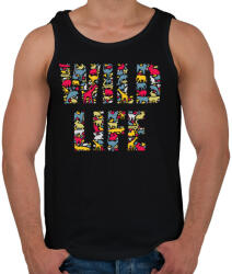 printfashion WILD LIFE - Férfi atléta - Fekete (313155)