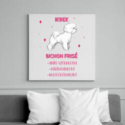 printfashion Ikrek - Bichon frisé - Vászonkép - Fehér (13345880)