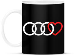 printfashion Audi love - Bögre - Fekete (1200254)