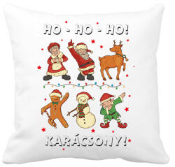 printfashion Karácsony - hohoho - télapó és barátai - Párnahuzat, Díszpárnahuzat - Fehér (5722520)