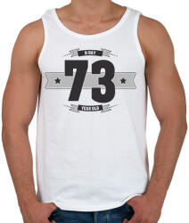 printfashion b-day-73-dark-lightgrey - Férfi atléta - Fehér (515610)