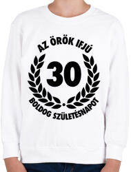 printfashion Örök ifjú - Gyerek pulóver - Fehér (2796647)