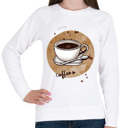 printfashion Kávé szeretettel - Női pulóver - Fehér (2676211)