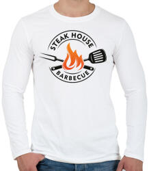 printfashion Steak house barbecue - Férfi hosszú ujjú póló - Fehér (5035102)