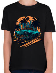 printfashion Classic car - Gyerek póló - Fekete (13889896)
