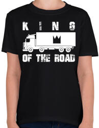 printfashion King of the road - Gyerek póló - Fekete (7479792)