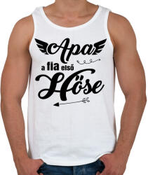printfashion Apa, a fia elso hose 2 - Férfi atléta - Fehér (5602000)