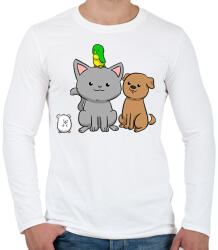 printfashion Kis kedvencek - Férfi hosszú ujjú póló - Fehér (2536349)