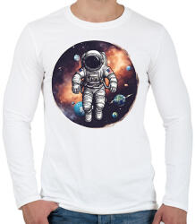 printfashion Asztronauta - Férfi hosszú ujjú póló - Fehér (16714633)
