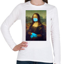 printfashion Covid Mona - Női hosszú ujjú póló - Fehér (3232388)
