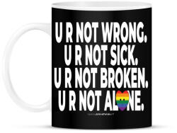 printfashion you are not alone. - humanista - LMBT / LMBTQIA (134) - Bögre - Fekete (3907506)