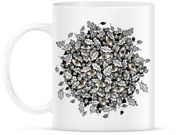 printfashion Leaves and brown eyes - Bögre - Fehér (6311079)