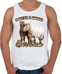 printfashion Legjobb barátaim - Férfi atléta - Fehér (7491179)