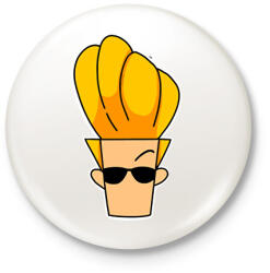 printfashion johnny bravo - Kitűző, hűtőmágnes - Fehér (16013171)