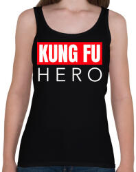 printfashion KUNG FU HERO - Női atléta - Fekete (9463497)