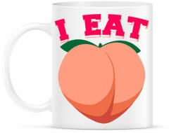 printfashion I eat peach - Bögre - Fehér (2119216)