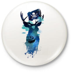 printfashion Captain Hook - Kitűző, hűtőmágnes - Fehér (3074690)