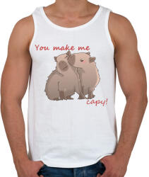 printfashion you make me capy - Férfi atléta - Fehér (15490029)