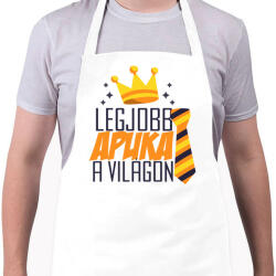 printfashion Legjobb apuka a világon! - Kötény - Fehér (4911489)