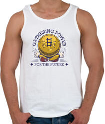 printfashion BITCOIN 4 EVER 81 - Férfi atléta - Fehér (6210918)