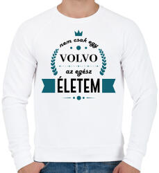 printfashion Nem csak egy Volvo - Férfi pulóver - Fehér (7184293)