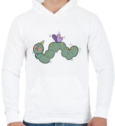 printfashion Hernyó - Férfi kapucnis pulóver - Fehér (16143054)