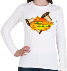 printfashion merry-christmas - Női hosszú ujjú póló - Fehér (5608039)