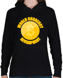 printfashion World-currency-development - Női kapucnis pulóver - Fekete (6063487)