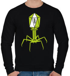 printfashion bakteriofág - Férfi pulóver - Fekete (426529)