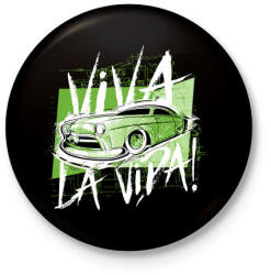 printfashion Amcsi autó - Kitűző, hűtőmágnes - Fekete (3094170)