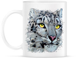 printfashion Hópárduc - sárga szemmel - Bögre - Fehér (13233553)