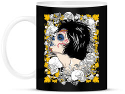 printfashion A királynő és a koponyák - Bögre - Fekete (806371)