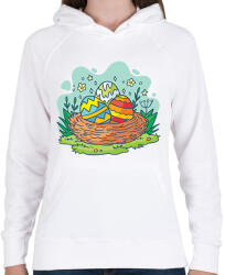 printfashion husvét28 - Női kapucnis pulóver - Fehér (6667966)