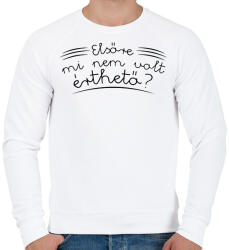 printfashion Mi nem volt érthető? - Férfi pulóver - Fehér (7524264)