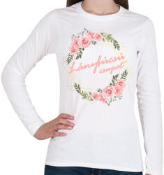 printfashion Lánybúcsú csapat (rózsás) - Női hosszú ujjú póló - Fehér (6368378)