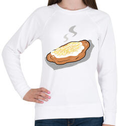 printfashion Lángos - Női pulóver - Fehér (7626084)
