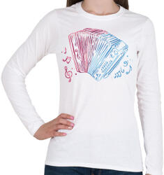 printfashion Harmonika - Női hosszú ujjú póló - Fehér (14121061)