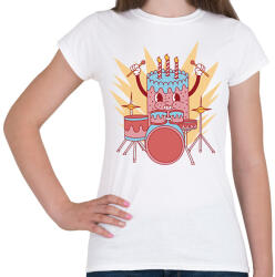 printfashion Dobos torta - Női póló - Fehér (13587495)