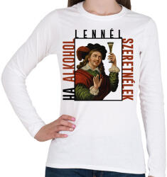 printfashion Ha alkohol lennél, szeretnélek - Női hosszú ujjú póló - Fehér (7066117)