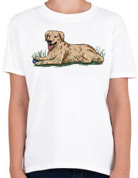 printfashion Labrador - Gyerek póló - Fehér (13497065)