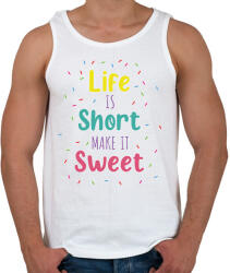 printfashion Life is short - Cukrász - Férfi atléta - Fehér (7246269)