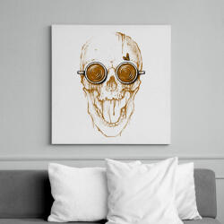 printfashion Kávés koponya - Vászonkép - Fehér (6622000)