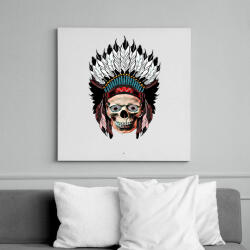 printfashion indian skull - Vászonkép - Fehér (6626668)