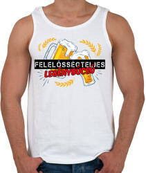 printfashion Felelősségteljes legénybúcsú - Férfi atléta - Fehér (13158491)