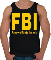 printfashion FBI igyunk - Férfi atléta - Fekete (16345250)